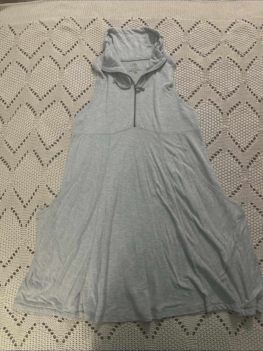 Dakini Gray Zip Up Sweatshirt Dress Sz XL